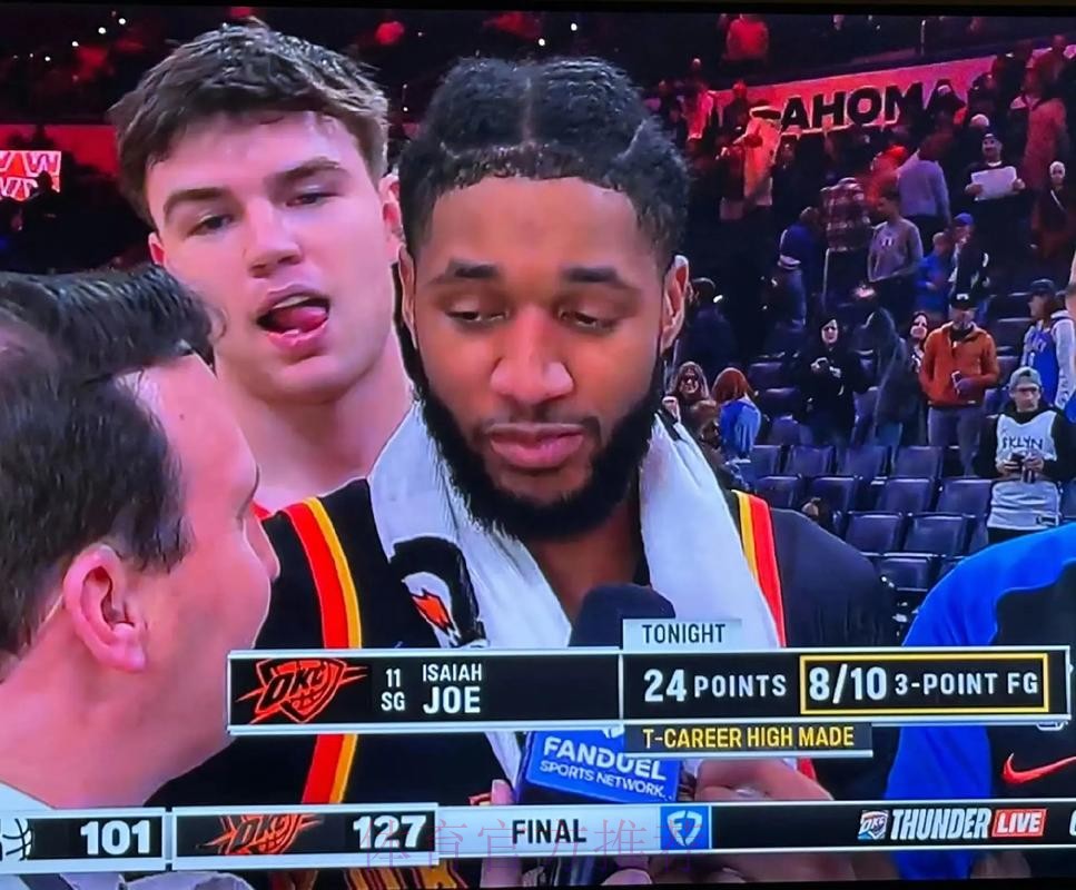 以赛亚-乔全场出战19分钟，5投3中得到11分3篮板1助攻1抢断